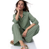 Damen Leinen-Bluse mit Brusttasche