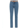 Dames mom-jeans met strikceintuur