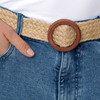 Dames mom-jeans met strikceintuur