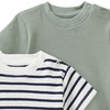 2 Newborn T-Shirts mit Rippstruktur