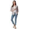 Damen Leinen-Bluse mit Streifen