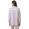 Damen Leinen-Bluse mit Streifen