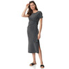 Damen Midi-Kleid mit Knoten-Detail