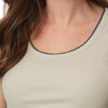 Damen Top mit Rippstruktur