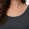 Damen Top mit Rippstruktur