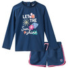 Mädchen UV-Set mit Badeshirt und Shorts UPF40