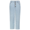 Damen Wide-Leg-Hose mit Knopfleiste