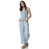Damen Wide-Leg-Hose mit Knopfleiste