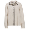 Damen Leinen-Bluse mit Knopfleiste