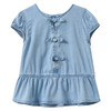 Mädchen Bluse in Denim-Optik