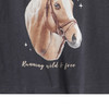Mädchen T-Shirt mit Pferde-Print