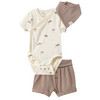 Newborn Set mit Body, Shorts und Bandana