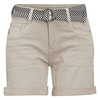 Damen Boyfriend-Jeansshorts mit Gürtel