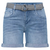Damen Boyfriend-Jeansshorts mit Gürtel