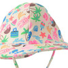 Mädchen UV-Badehut  mit Allover-Print UPF60