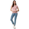 Damen T-Shirt mit Ajours-Muster