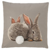 Kissen mit Hasen-Motiv
