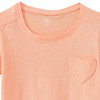 Mädchen T-Shirt mit Herz-Tasche