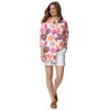 Damen Leinen-Bluse mit Blumen-Print
