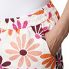 Damen Leinen-Shorts mit Blumen-Print