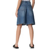 Damen Bermuda-Jeansshorts mit Used-Waschung