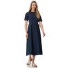 Damen Kleid in Seersucker-Struktur
