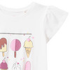 Mädchen T-Shirt mit Eis-Print