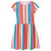 Mädchen Kleid mit bunten Streifen