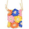 Mädchen Strohtasche mit bunten Blumen