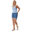 Damen Top mit Rippstruktur