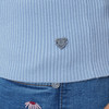 Damen Top mit Rippstruktur
