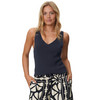 Damen Top mit Rippstruktur
