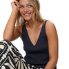 Damen Top mit Rippstruktur