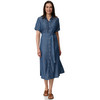Damen Maxikleid in Denim-Optik