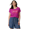Dames-T-shirt met letteropdruk