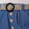 Damen 7/8 Hose mit Gürtel