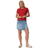 Damen T-Shirt mit Stickerei