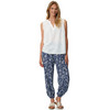 Damen Haremshose mit floralem Muster