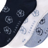 3 Paar Damen Sneaker-Socken mit Blumen