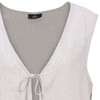 Damen Leinen-Weste mit Bindebändern