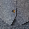 Damen Leinen-Weste mit Knopfleiste