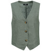 Damen Leinen-Weste mit Knopfleiste