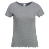 Damen T-Shirt mit Ringelsaum
