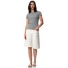 Damen T-Shirt mit Ringelsaum
