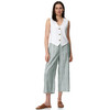 Damen Leinen-Culotte mit Elastikbund