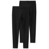 2 Kinder Leggings mit Bio-Baumwolle schwarz