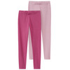 2 Mädchen Leggings mit Bio-Baumwolle rosa / beere