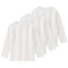 3 Kinder Langarmshirts im Basic-Look weiss