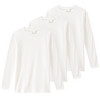 3 Kinder Langarmshirts im Basic-Look weiss