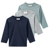 3 Baby Langarmshirts im Basic-Look